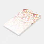 Patroon in gesneden herfst leest post-it® notes (Schuin)