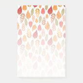 Patroon in gesneden herfst leest post-it® notes (Voorkant)