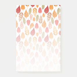 Patroon in gesneden herfst leest post-it® notes