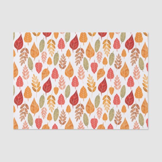 Patroon in gesneden herfst leest tissuepapier (Voorkant)