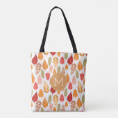 Patroon in gesneden herfst leest tote bag (Achterkant)