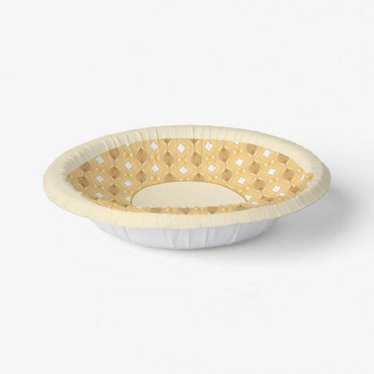 Patroon in goud en room papieren kommen (Gebogen)