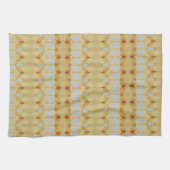 Patroon in Gouden Geel en Rust en Grijs Theedoek (Horizontaal)