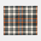 Patroon in het schildkliernajaar met tartan in zwa fleece deken (Voorkant (Horizontaal))