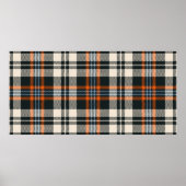 Patroon in het schildkliernajaar met tartan in zwa poster (Voorkant)
