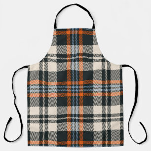 Patroon in het schildkliernajaar met tartan in zwa schort