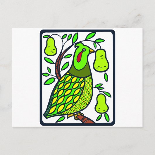 Patroon in perenboom briefkaart (Voorkant)