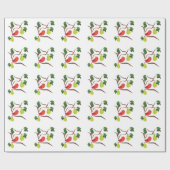 Patroon in perenboom cadeaupapier (Vlak)