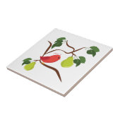 Patroon in perenboom tegeltje (Zijkant)