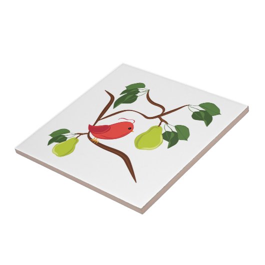 Patroon in perenboom tegeltje (Zijkant)