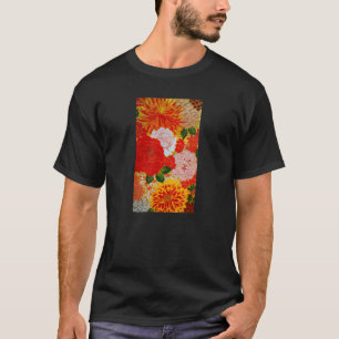 Patroon Japanse Kimono Bloem Ontwerp T-shirt