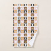 Patroon kat, konijn, hond en Beer Bad Handdoek (Handdoek)
