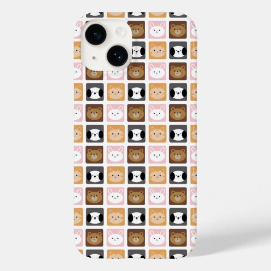 Patroon kat, konijn, hond en Beer Case-Mate iPhone Case (Achterkant)