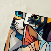 Patroon katten strandlaken (In situ)