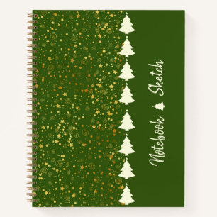 Patroon Kerst decoratie Notitieboek