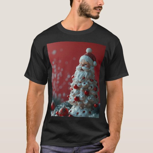 Patroon Kerst Noel Santa Claus Concept Design T-shirt (Voorkant)