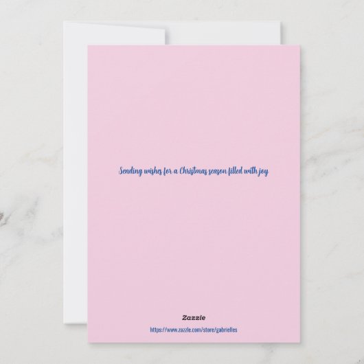  Patroon Kerst Ornament Art Flat Feestdagenkaart (Achterkant)