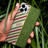 Patroon Kerst streep iPhone Case
