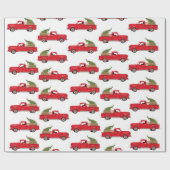 patroon kerstbestelwagen cadeaupapier (Vlak)