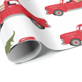 patroon kerstbestelwagen cadeaupapier (Rol Hoek)