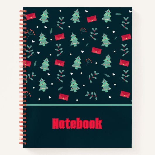 Patroon kerstboom Notitieboek (Voorkant)