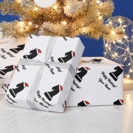 Patroon kerstinpakpapier voor paardenschachten cadeaupapier (Feestdagen)