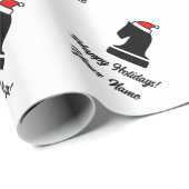 Patroon kerstinpakpapier voor paardenschachten cadeaupapier (Rol Hoek)