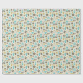 Patroon keukengereedschap cadeaupapier (Vlak)