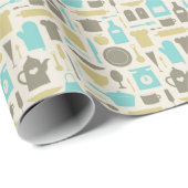 Patroon keukengereedschap cadeaupapier (Rol Hoek)