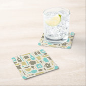 Patroon keukengereedschap kartonnen onderzetters (Insitu)