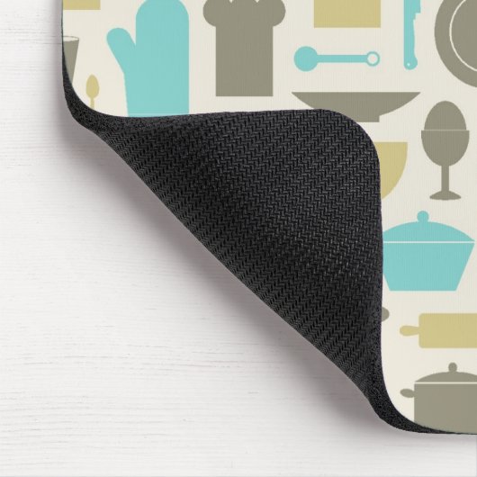 Patroon keukengereedschap muismat (Hoek)