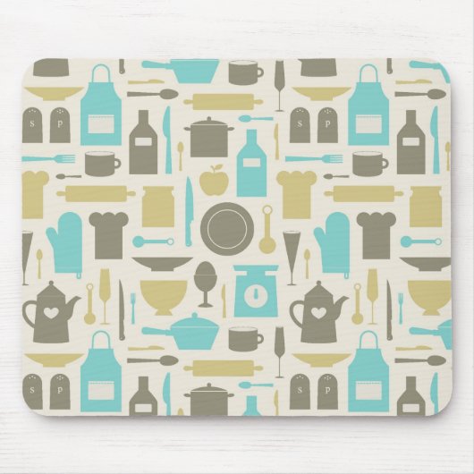 Patroon keukengereedschap muismat (Voorkant)