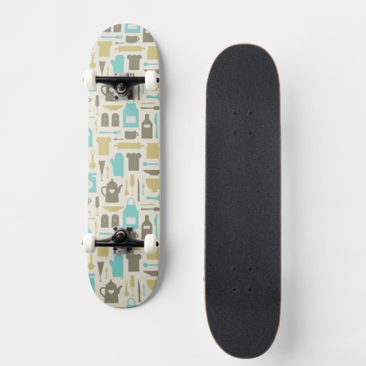 Patroon keukengereedschap persoonlijk skateboard (Voorkant)