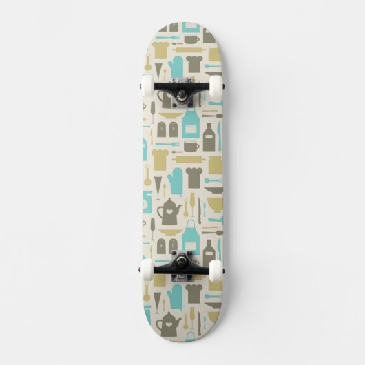 Patroon keukengereedschap persoonlijk skateboard (Voorkant)