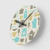 Patroon keukengereedschap ronde klok (Hoek)