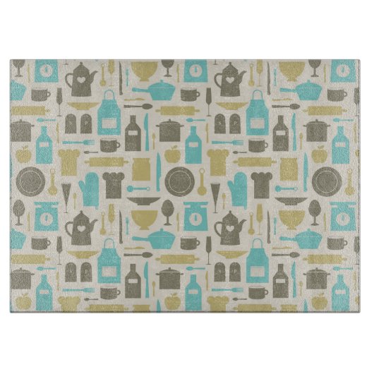 Patroon keukengereedschap snijplank (Voorkant)