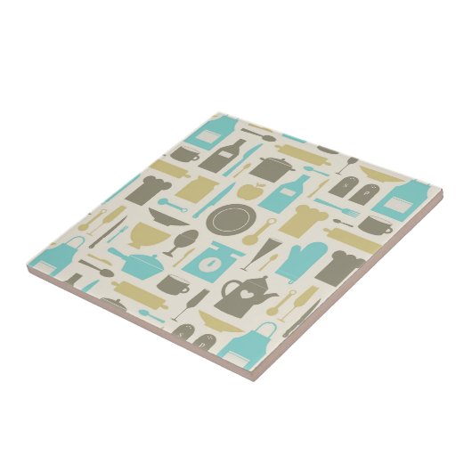 Patroon keukengereedschap tegeltje (Zijkant)