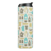 Patroon keukengereedschap thermosbeker (Gedraaid links)