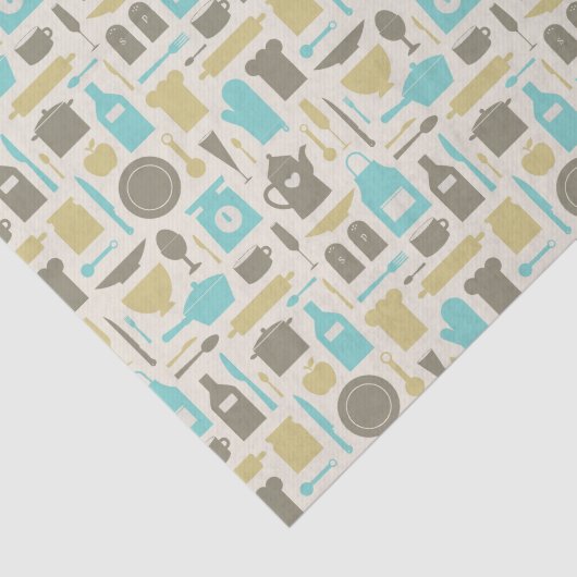 Patroon keukengereedschap tissuepapier (Detail)