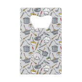 Patroon keukengereedschappen creditkaart flessenopener (Achterkant)