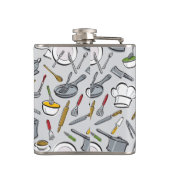 Patroon keukengereedschappen heupfles (Achterkant)