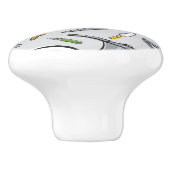 Patroon keukengereedschappen keramische knop (Zijkant)