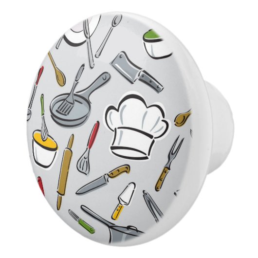 Patroon keukengereedschappen keramische knop (Rechts)