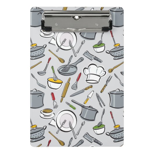 Patroon keukengereedschappen mini klembord (Voorkant)