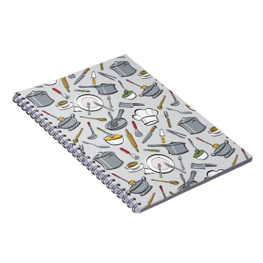 Patroon keukengereedschappen notitieboek (Rechterzijde)