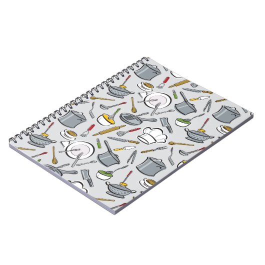 Patroon keukengereedschappen notitieboek (Linkerzijde)