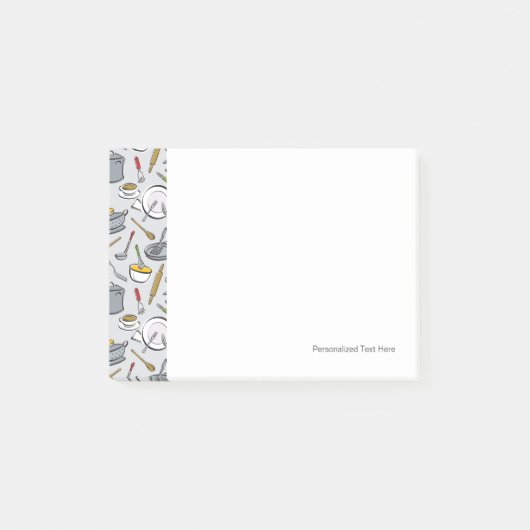 Patroon keukengereedschappen post-it® notes (Voorkant)