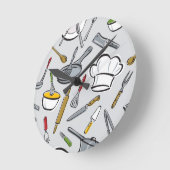Patroon keukengereedschappen ronde klok (Hoek)