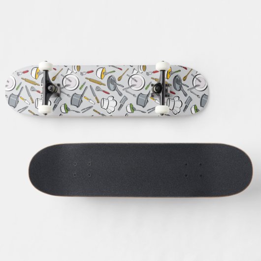 Patroon keukengereedschappen skateboard (Horizontaal)