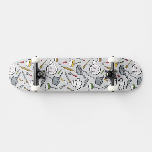 Patroon keukengereedschappen skateboard (Horizontaal)